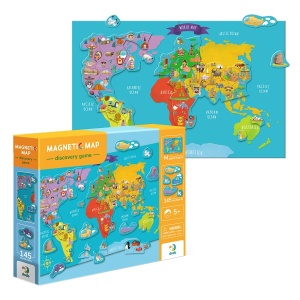 Puzzle magnetic, Harta lumii - Dodo Toys - Img 4