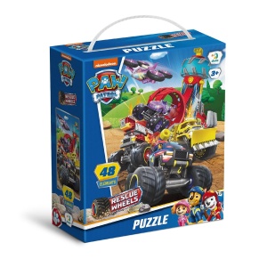 Puzzle Patrula catelusilor, Rescue Wheels, 48 piese - Dodo Toys
