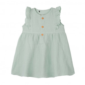 Rochie din muselină dublă de bumbac, Pure Pure - Light Green
