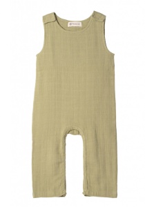 Salopetă din muselină Organic by Feldman - Sage Green, 62/68