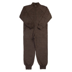 Salopetă lână merinos Joha - Dark Brown