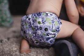 Scutec textil refolosibil cu buzunar Baba+Boo Dragonflies