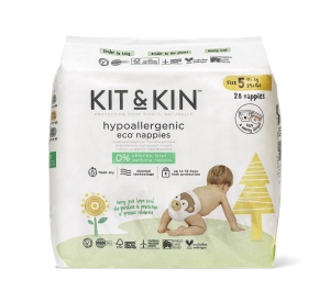 Scutece Hipoalergenice Eco Kit&Kin, Marimea 5, 11 kg+ , 28 buc
