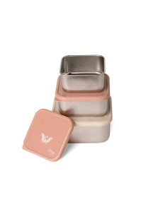 Set 3 caserole otel inoxidabil cu capac – Balerina