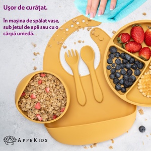 Set Diversificare, AppeKids, 100% Silicon, Classic - Honey - Img 5