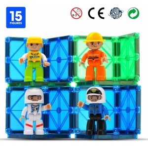 Set Playmags - 15 figurine magnetice mari Jumbo