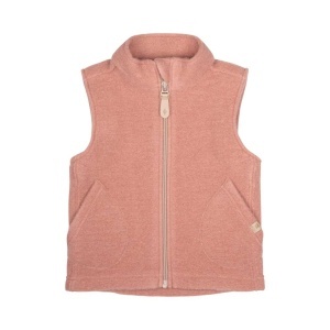 Vestă din lână fiartă Pure Pure - Dusty Rose