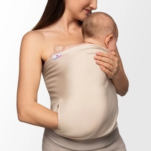 Bandă pentru contact skin-to-skin bumbac organic, Wondermom - Beige