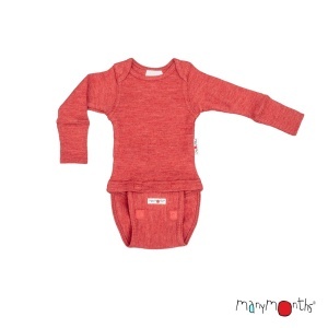 Body/Bluza (2 in 1) ManyMonths lână merinos - Red Canyon