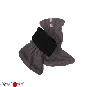 Botosei impermeabili din lână merinos și softshell ManyMonths Winter Mam*tec - Foggy Black/Heather Grey