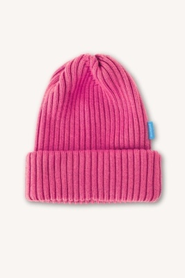 Căciulă din lână merinos 100% Paterns - Pink - Img 2