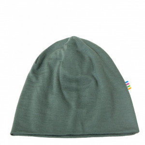 Căciulă dublată lână merinos Joha - Single Wool Dark Green