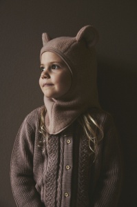 Cagulă dublată lână merinos fleece Huttelihut - Camel Melange - Img 2