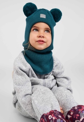 Cagulă dublată lână merinos Reima - Vekkuli Dark Teal