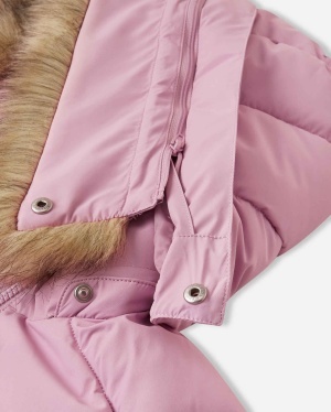 Geacă lungă de iarnă Reima Luvia - Grey Pink