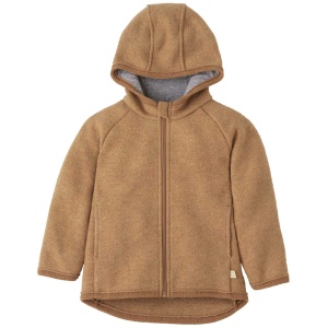 Jachetă lână merinos fiartă Disana - Caramel