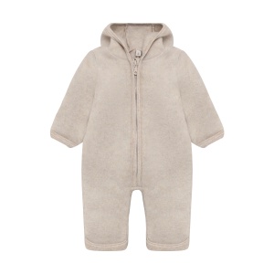 Overall cu urechi Bunny lână merinos fleece Huttelihut - Camel Melange - Img 2