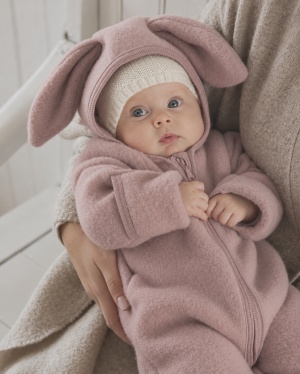 Overall cu urechi Bunny lână merinos fleece Huttelihut - Woodrose