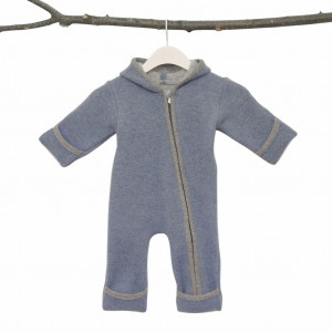 Overall lână merinos fiartă cu mănuși și botoșei, Stapf - Smoke Blue