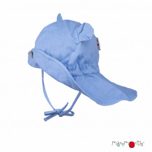 Pălărie ajustabilă ManyMonths Teddy Bear cânepă și bumbac - Robbia Blue