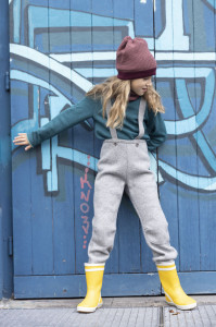 Pantaloni din lână fiartă Disana - Grey