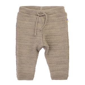 Pantaloni lână merinos Joha - Beige Melange