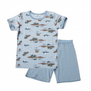 Pijama de vară din bambus Joha - Island Blue