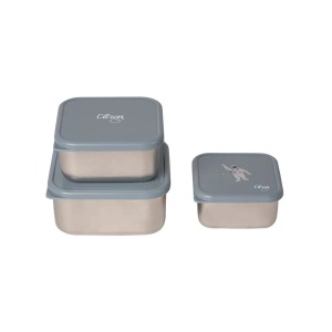 Set 3 caserole otel inoxidabil cu capac – Space