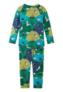 Set lână merinos și lyocell, Reima - Moomin Trivsam Green