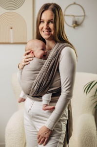 Wrap țesut Lennylamb - Little Herringbone Caffe Latte- Size S (4,2m)