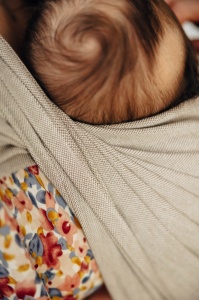 Baby Sling, Broken Twill Weave, (100% cotton) - PEANUT BUTTER - size S