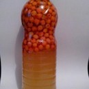 Catina cu miere la pet de plastic alimentar de unica folosinta greutate totala 750 gr=0.5 Litri