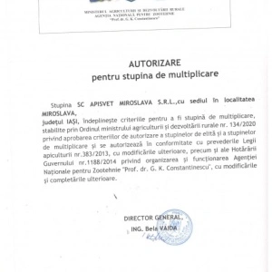 Matci achizitionate si prin PNA (Programul National Apicol) 2021