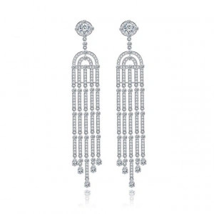 Cercei lungi cristale swarovski Celeste