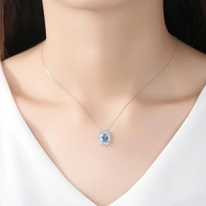 colier safir albastru