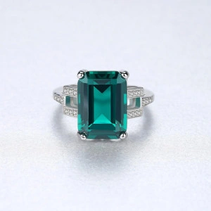 Inel argint verde Briana