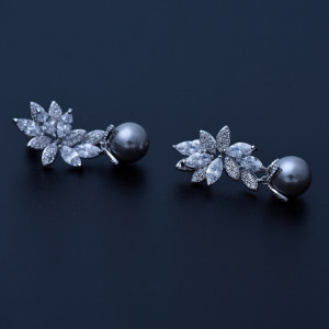 Set de bijuterii cu perla neagra Mystic Dark Pearl
