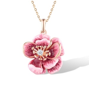 Colier floare din argint