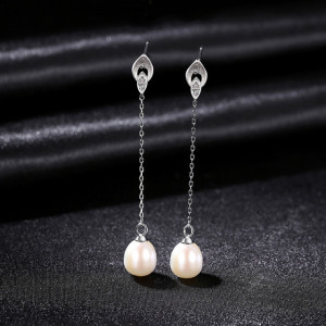 Cercei argint lantisor cu perle naturale Silvia