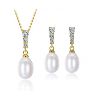 Set bijuterii argint cu perle naturale Mariah