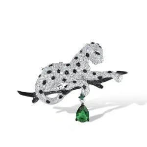 Brosa mare din argint Charlize, design Jaguar