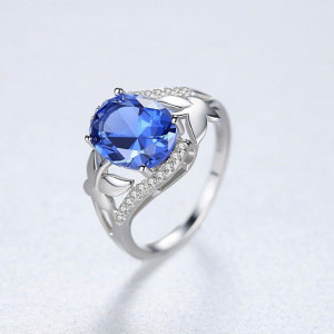 Inel Argint cristale albastre Muse