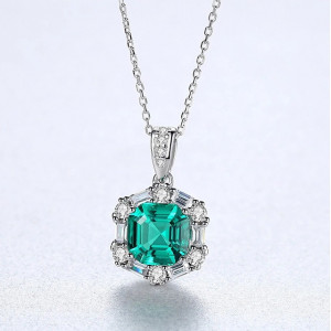 pandantiv argint lady emerald