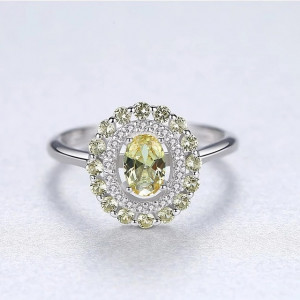 inel logodna Peridot