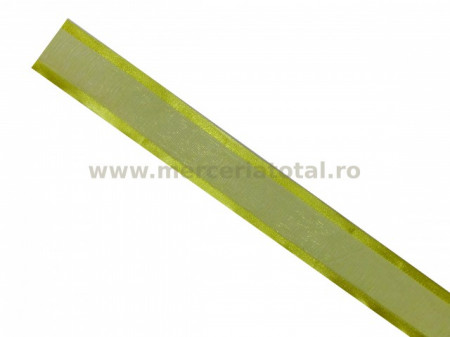 Panglica organza 25mm galben