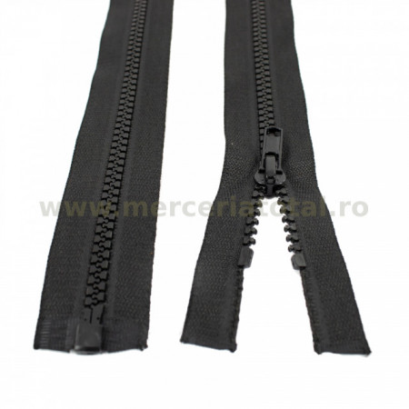 Fermoar injectat detasabil 80cm negru