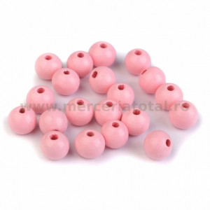 Margele lemn roz 10mm