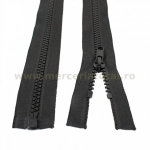 Fermoar injectat detasabil 90cm negru