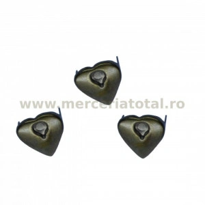 Tinte metalice inimioare 14/15mm "bronz"