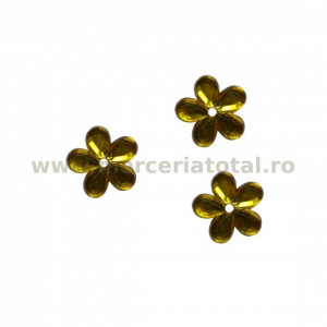 Stras floare galben